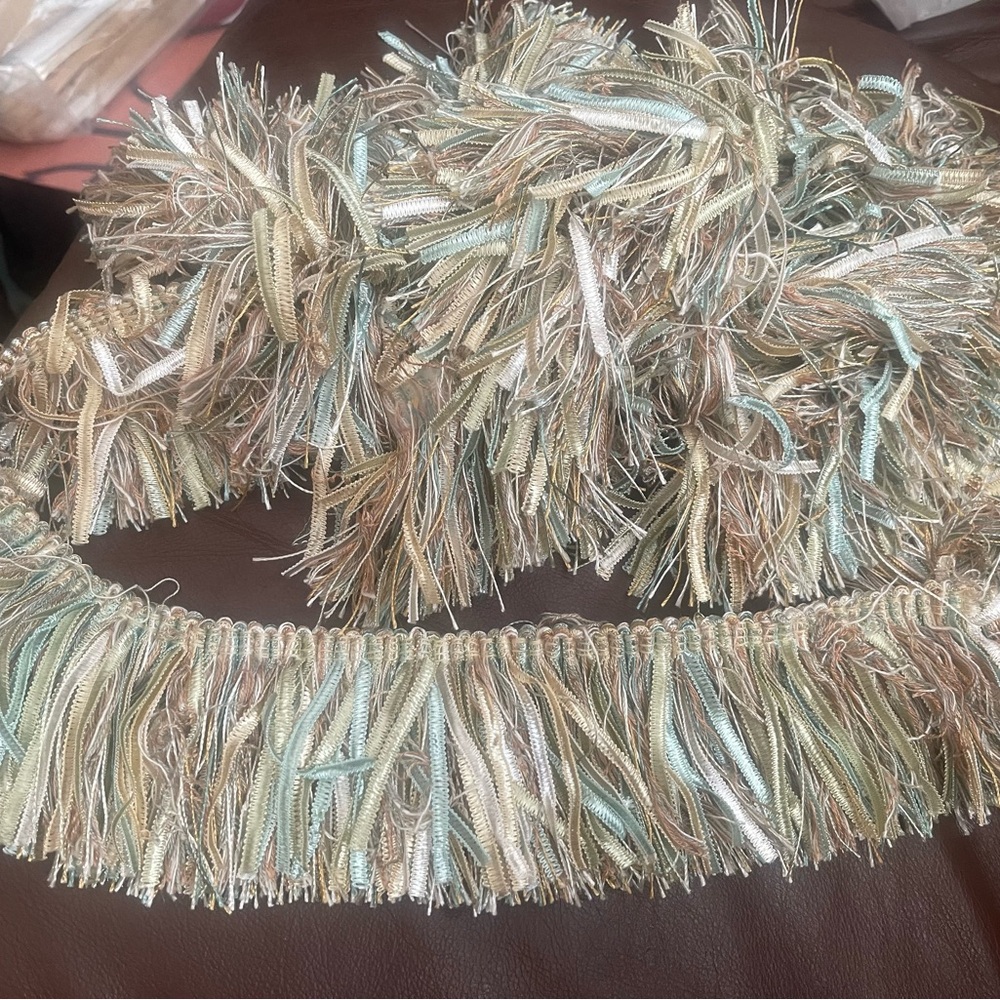 Light Multicolored Brush Fringe Trim